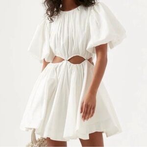 Aje Henriette Cut-Out Minidress White Size 8